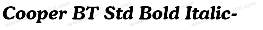 Cooper BT Std Bold Italic字体转换
